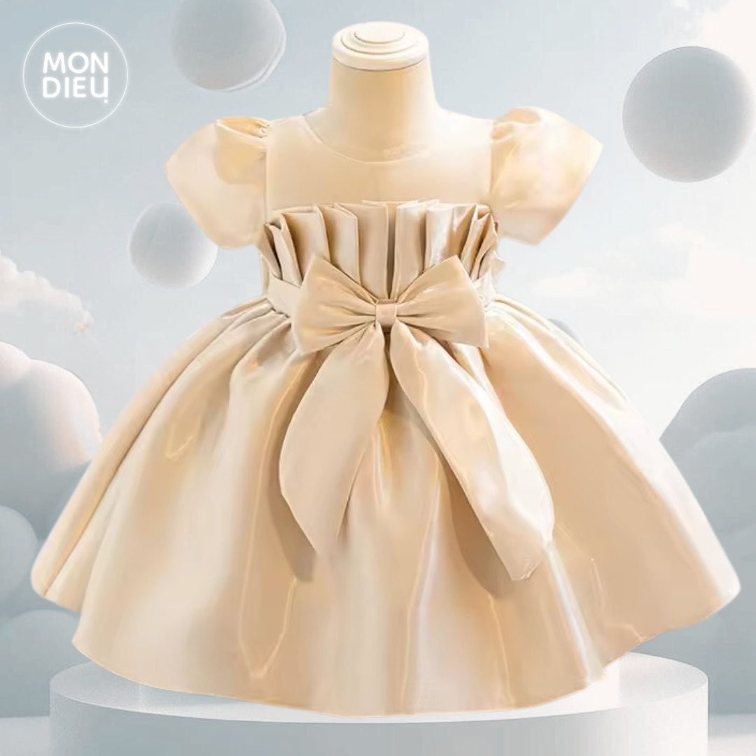 Vestido Pia color champán para niñas