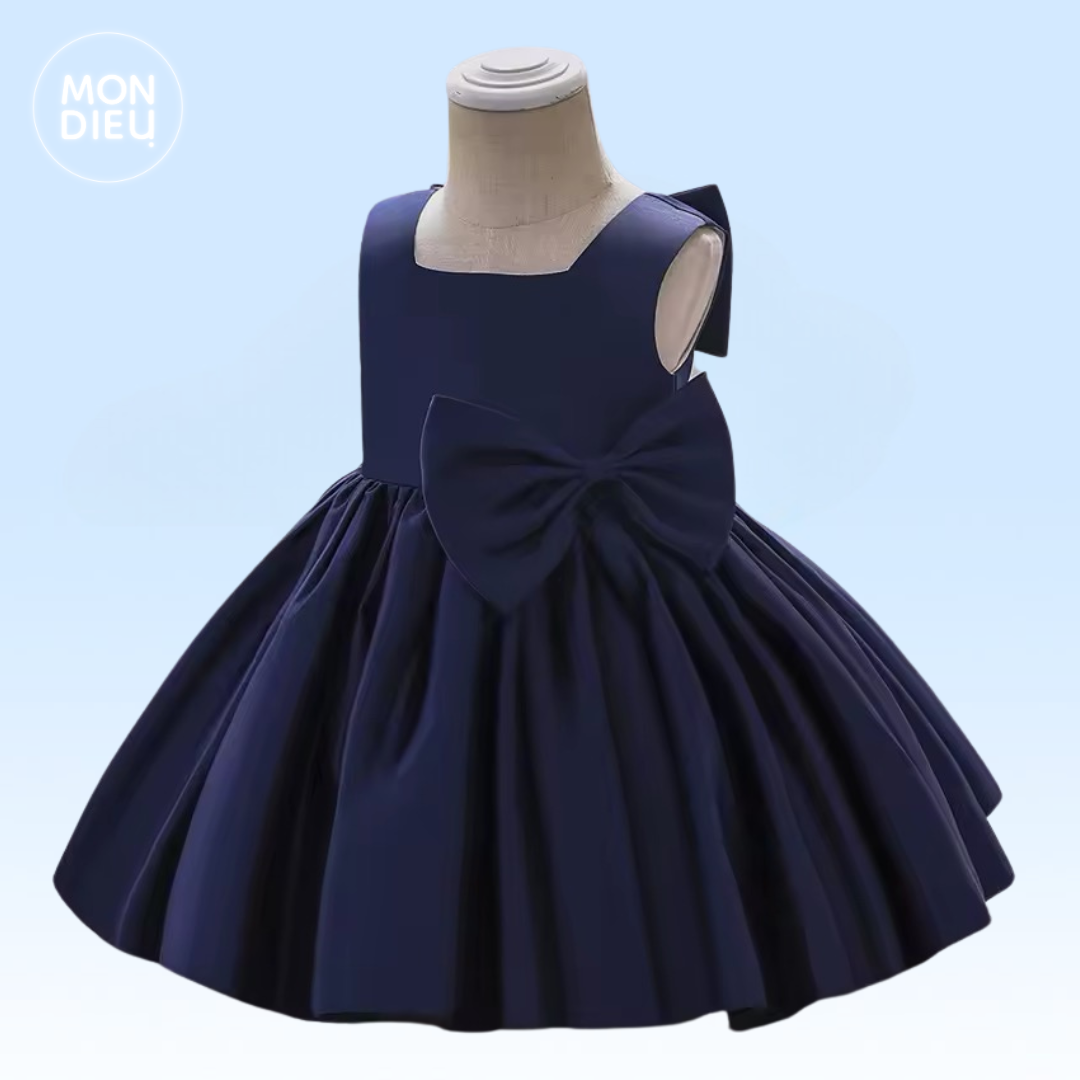 Vestido Valentina color azul marino para niñas