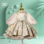 Vestido Esmeralda color dorado para niñas