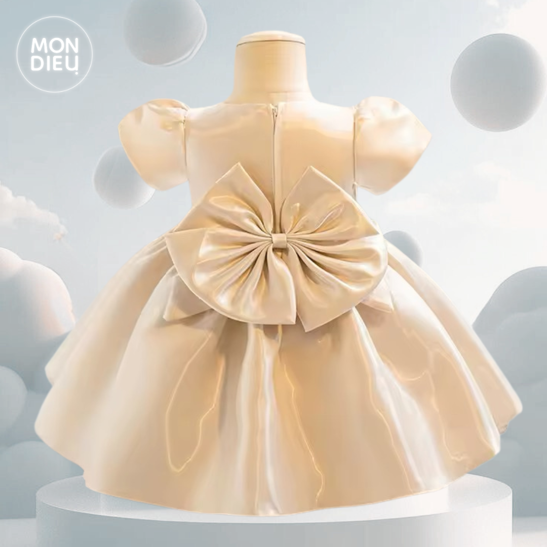 Vestido Pia color champán para niñas