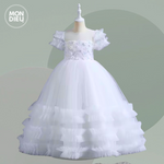 Vestido Michelle color blanco para niñas