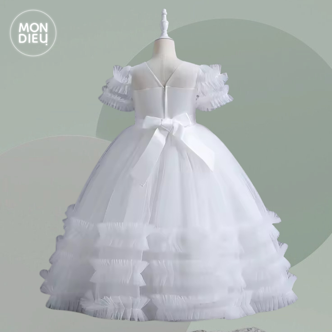 Vestido Michelle color blanco para niñas