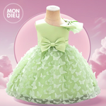 Vestido Flora color verde para niñas