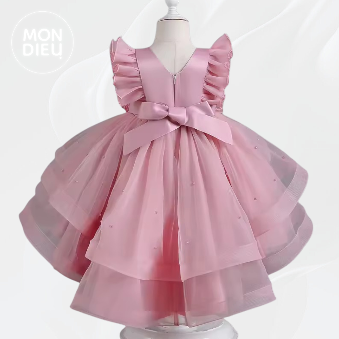 Vestido Eva color rosa fuerte para niñas