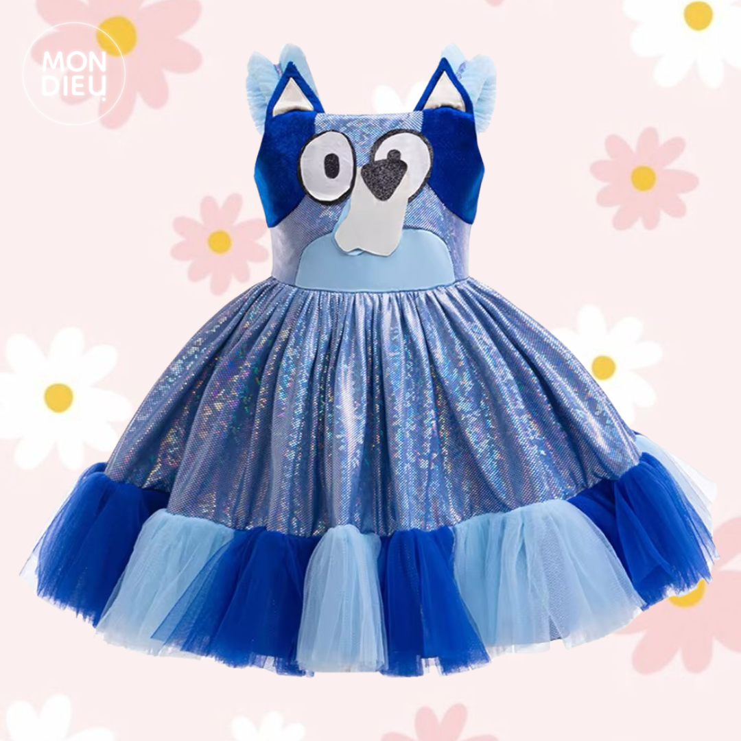 Vestido Bluey color azul para niñas