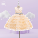 Vestido Irenka color beige para niñas Mon Dieu!