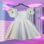 Vestido Yamile color blanco para niña