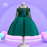 Vestido Madelin color verde para niñas