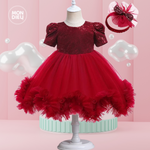 Vestido Ari color tinto para niñas