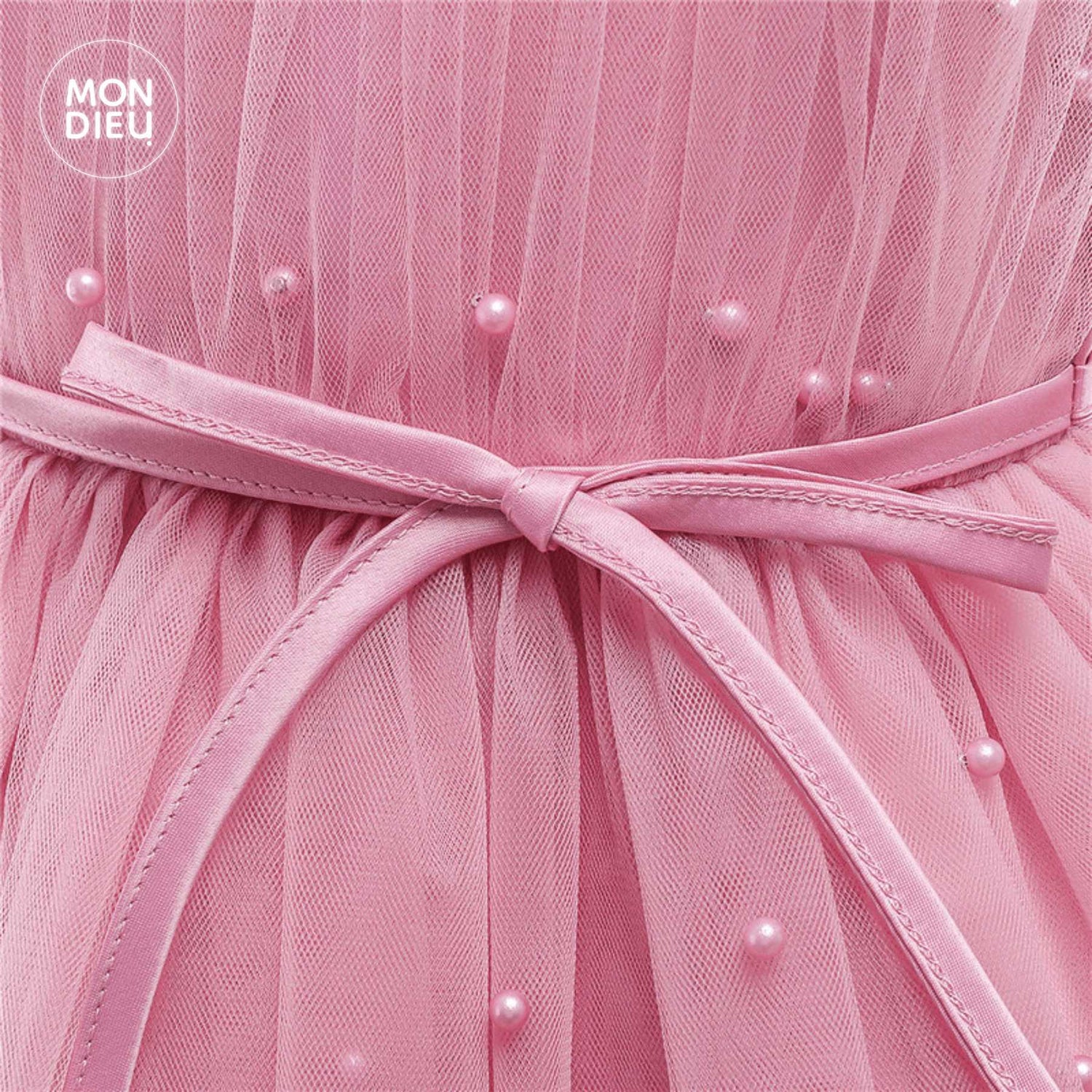 Vestido Charlotte color rosa para niñas Mon Dieu!