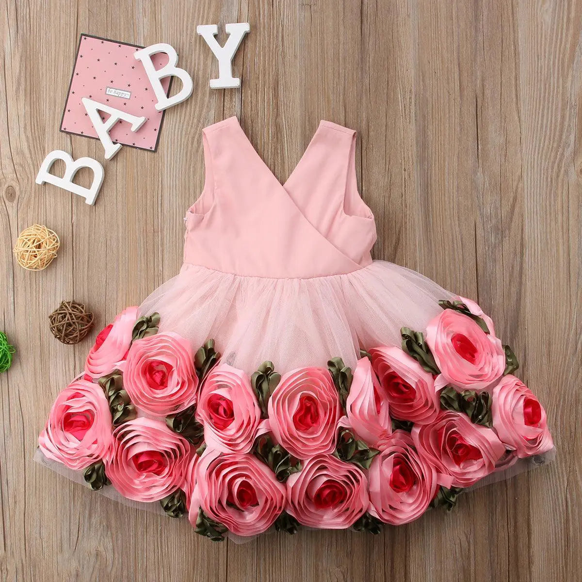 Vestido Esther color rosa para niñas Mon Dieu!