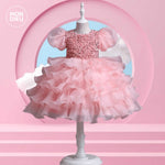 Vestido Lizzy color rosa para niñas Mon Dieu!