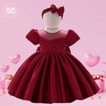 Vestido Madison color rojo para niñas Mon Dieu!