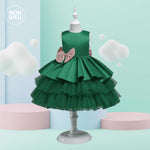 Vestido Mireya color verde para niñas Mon Dieu!