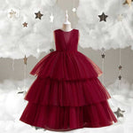 Vestido Tanya color tinto para niñas Mon Dieu!