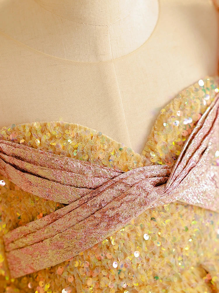 Vestido Jimena color dorado para niñas