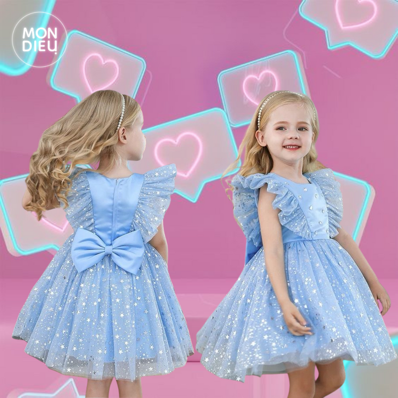 Vestido Estrella color azul para niñas