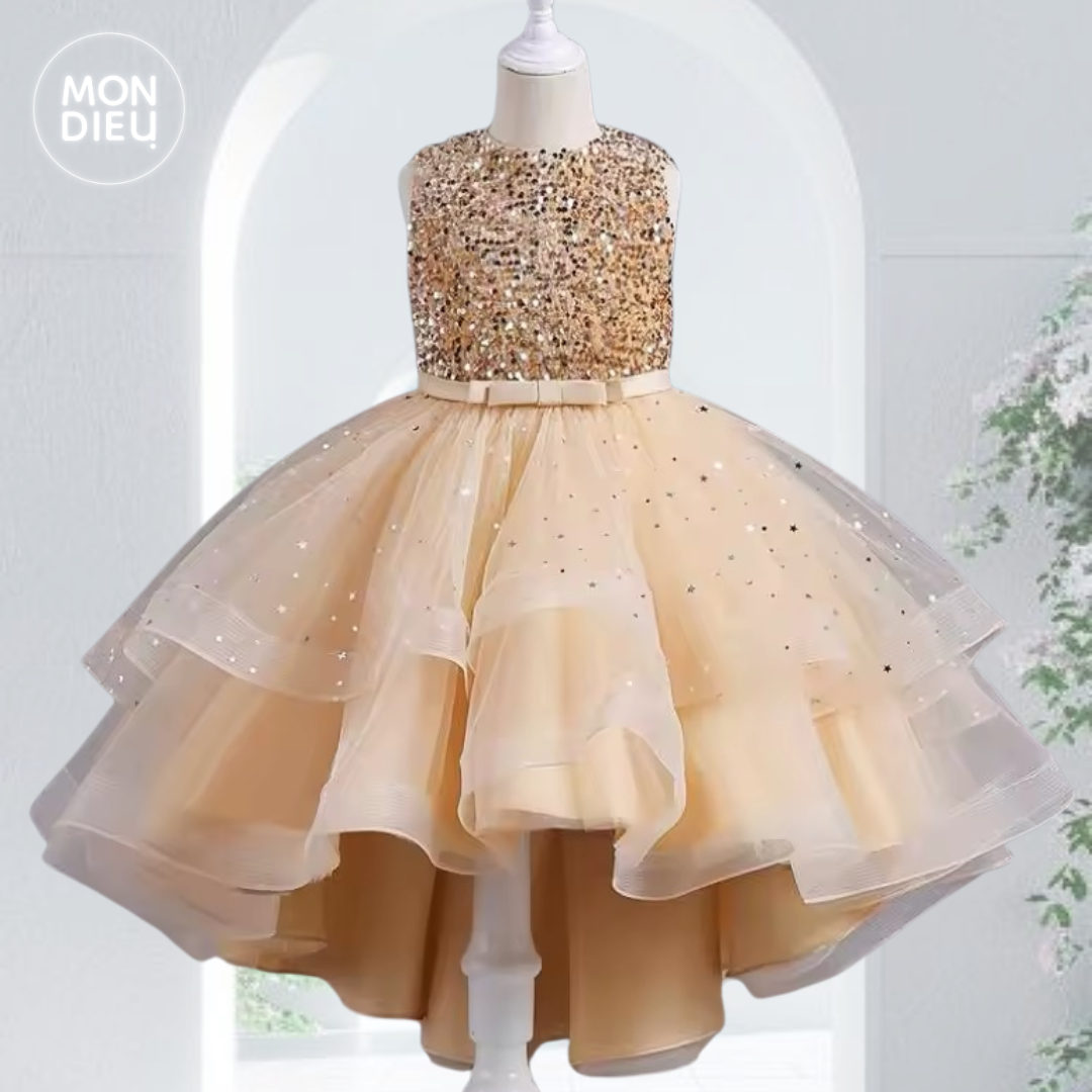 Vestido Vanessa color beige para niñas