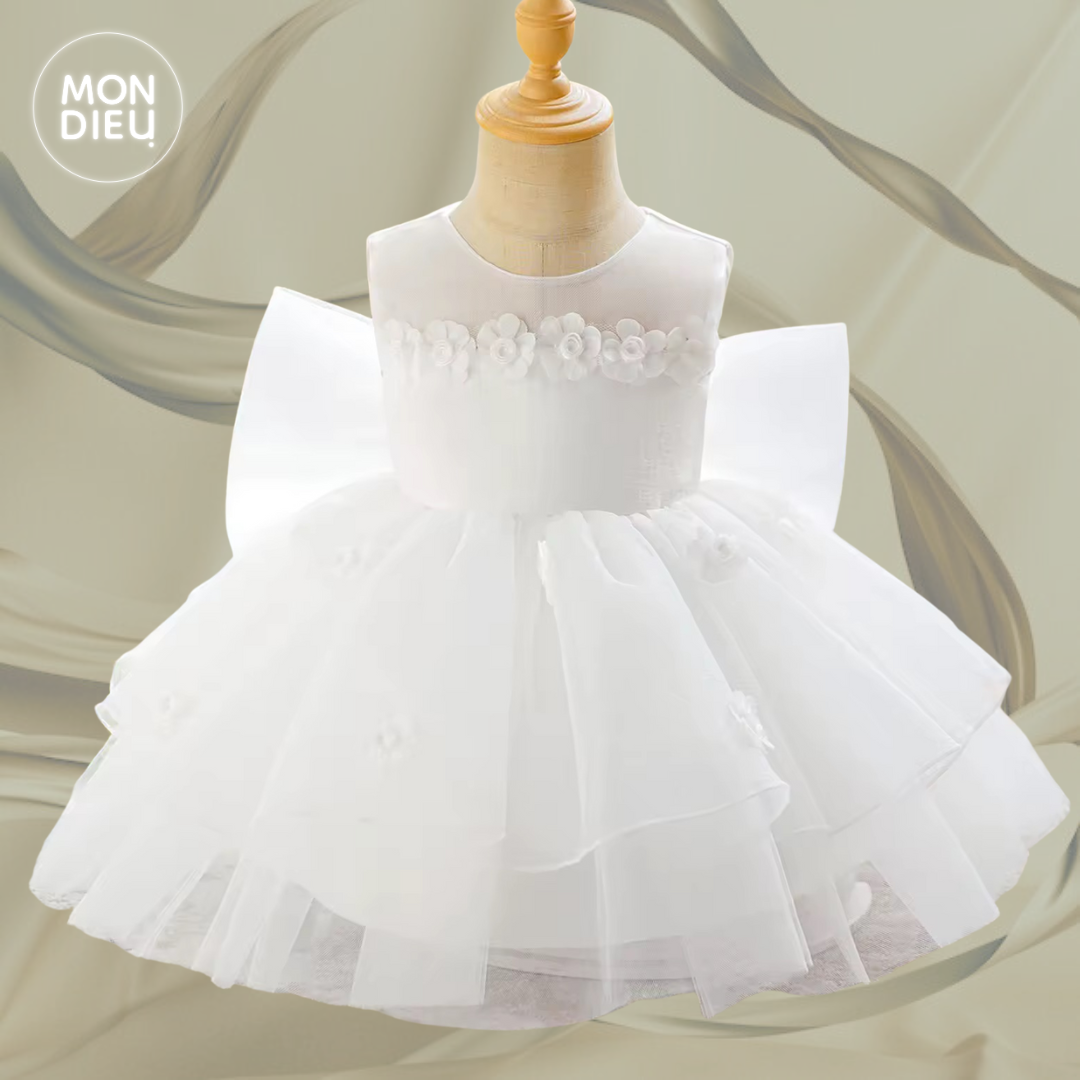 Vestido Bren color blanco para niñas