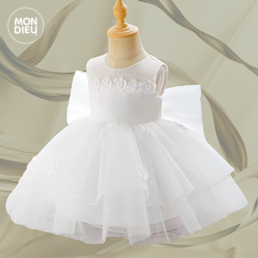 Vestido Bren color blanco para niñas