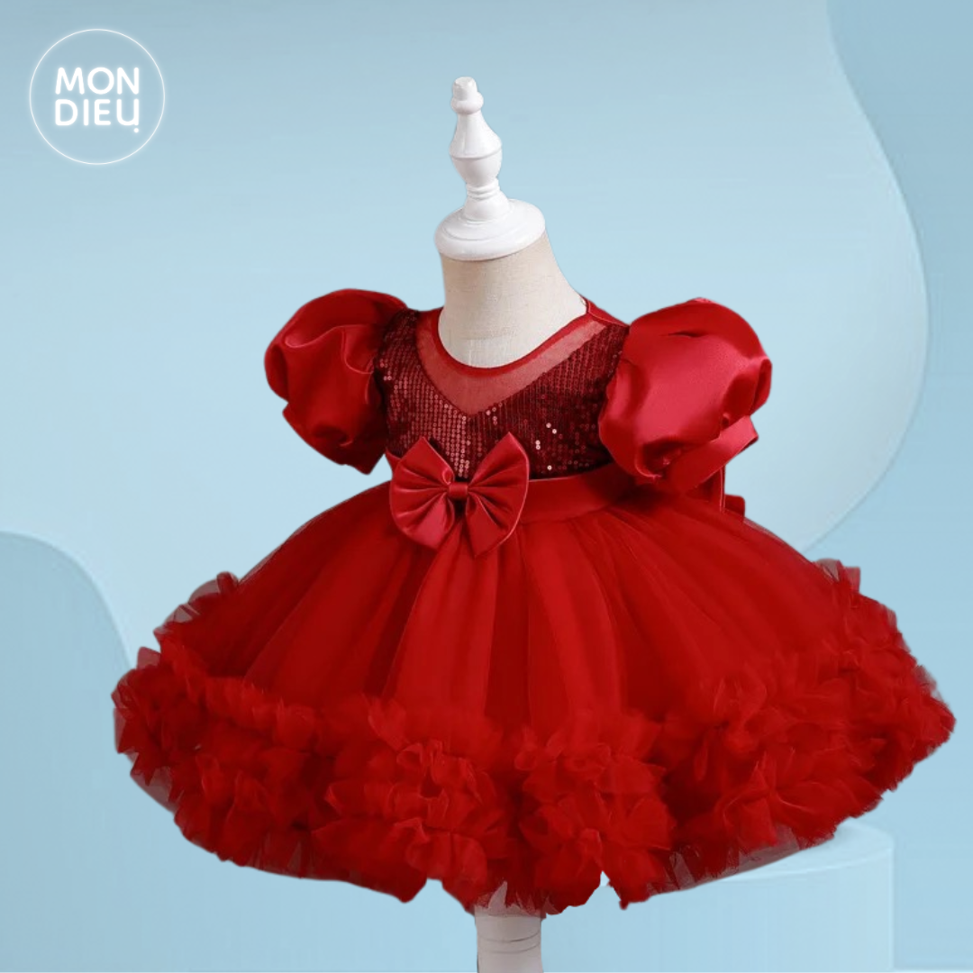 Vestido Emma color rojo para niñas