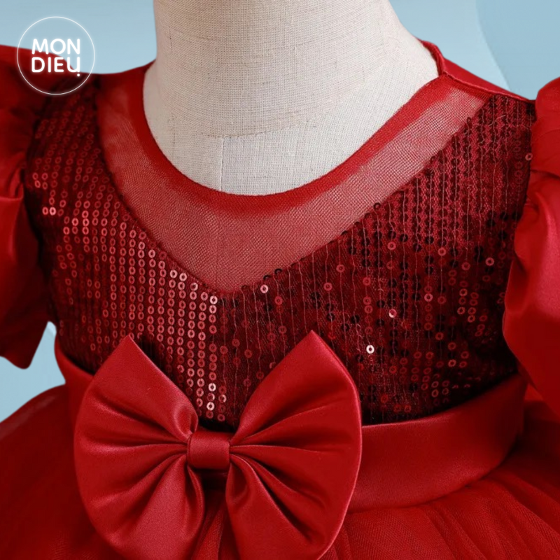 Vestido Emma color rojo para niñas