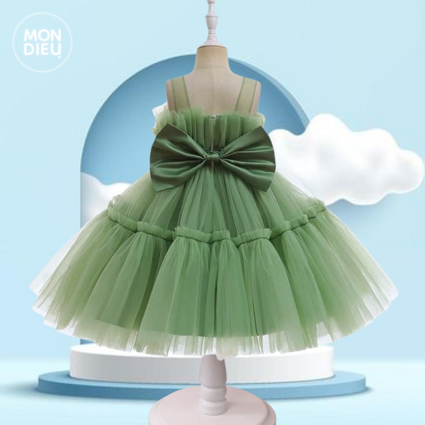 Vestido Odette color verde para niñas