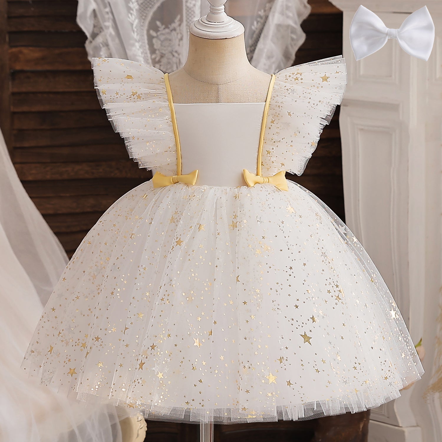 Vestido Zuly color blanco para niñas