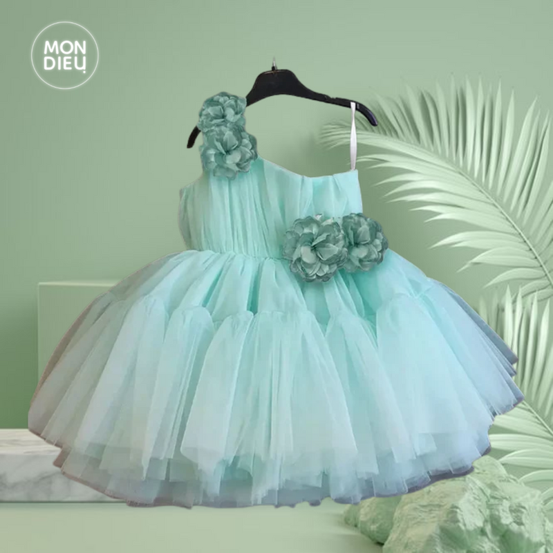 Vestido Tamy color verde para niña