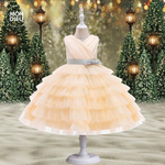 Vestido Irenka color beige para niñas Mon Dieu!