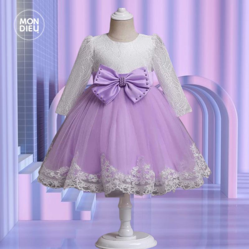 Vestido Nataly color lila para niña
