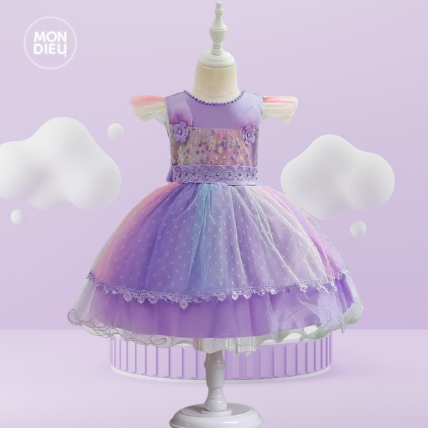 Vestido Olaya color lila para niñas