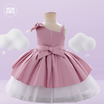 Vestido Paulina color rosa fuerte para niñas Mon Dieu!