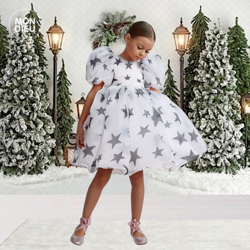 Vestido Monse color blanco para niñas Mon Dieu!