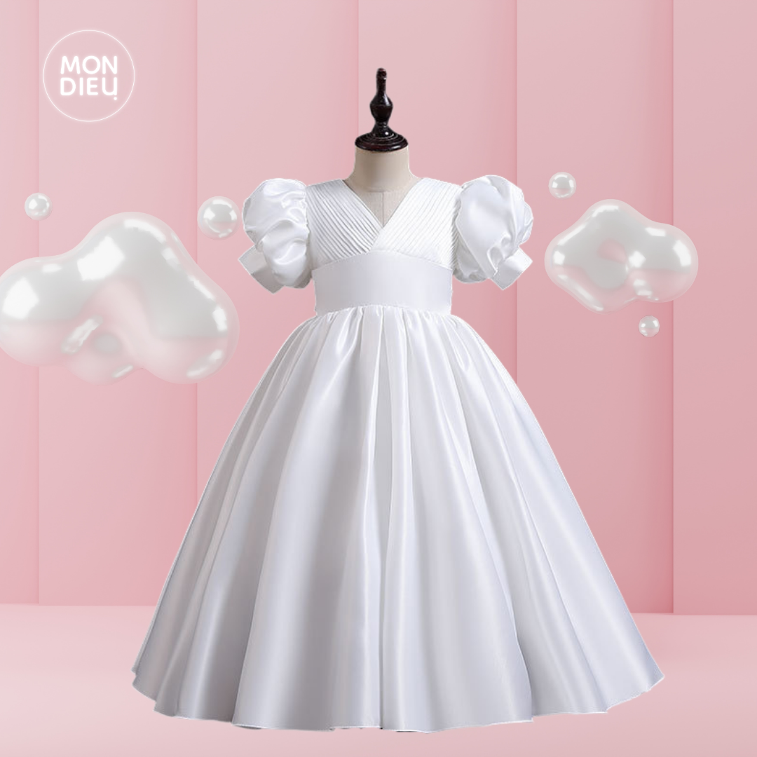 Vestido Xandra color blanco para niñas