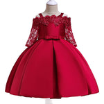 Vestido Madelin color rojo para niñas Mon Dieu!