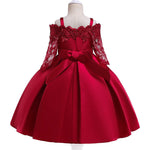 Vestido Madelin color rojo para niñas Mon Dieu!