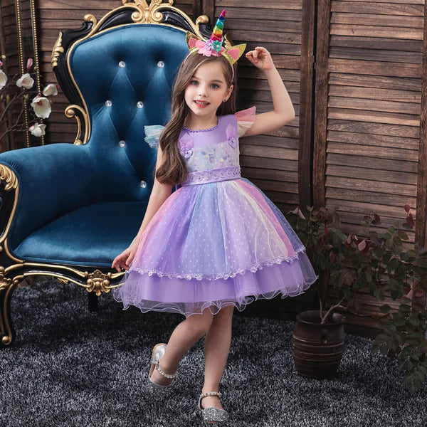 Vestido Olaya color lila para niñas