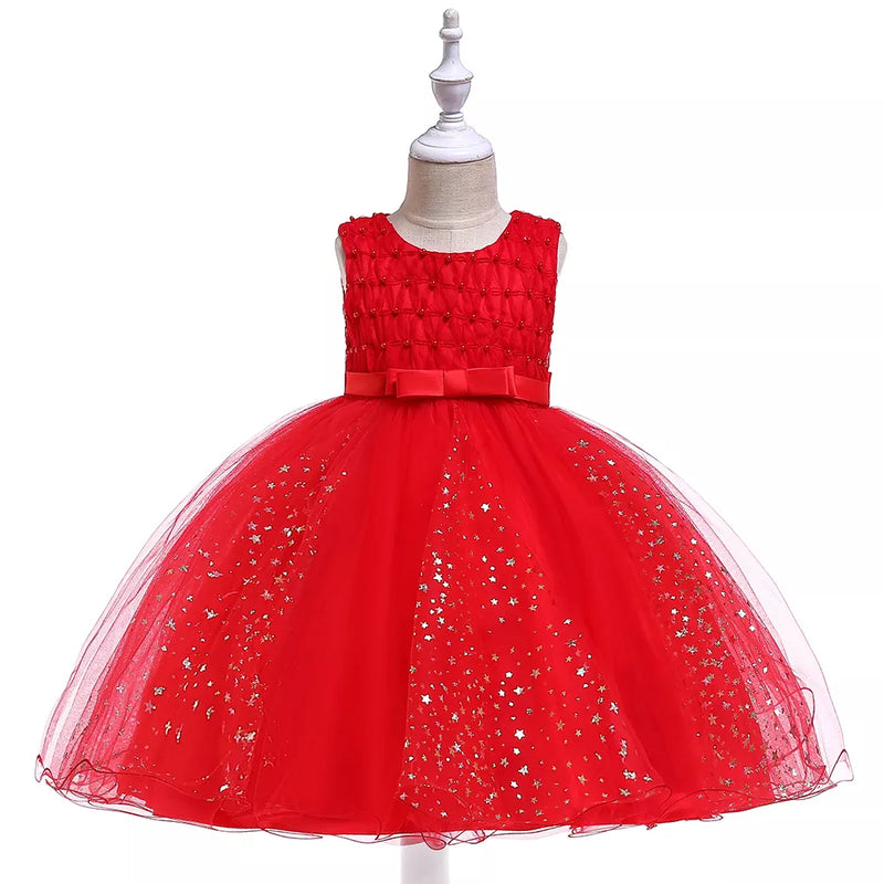 Vestido Catalina color rojo para niñas