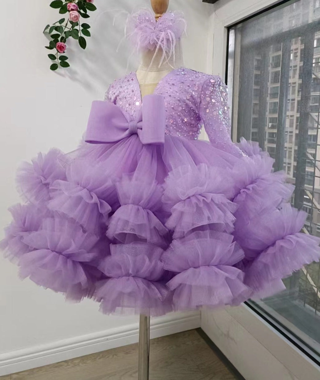 Vestido Jenifer color lila para niñas