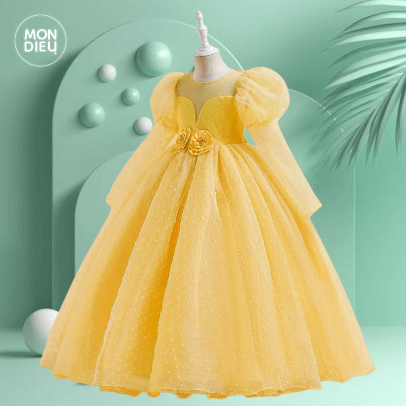 Vestidos de niña shop color amarillo