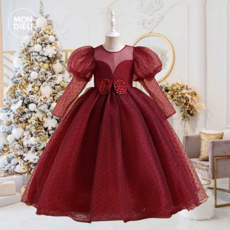 Vestidos tintos top para niñas