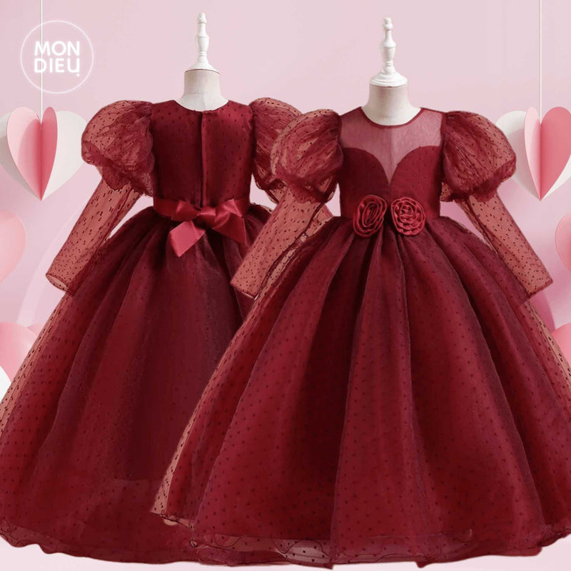 Vestidos tintos sales para niñas
