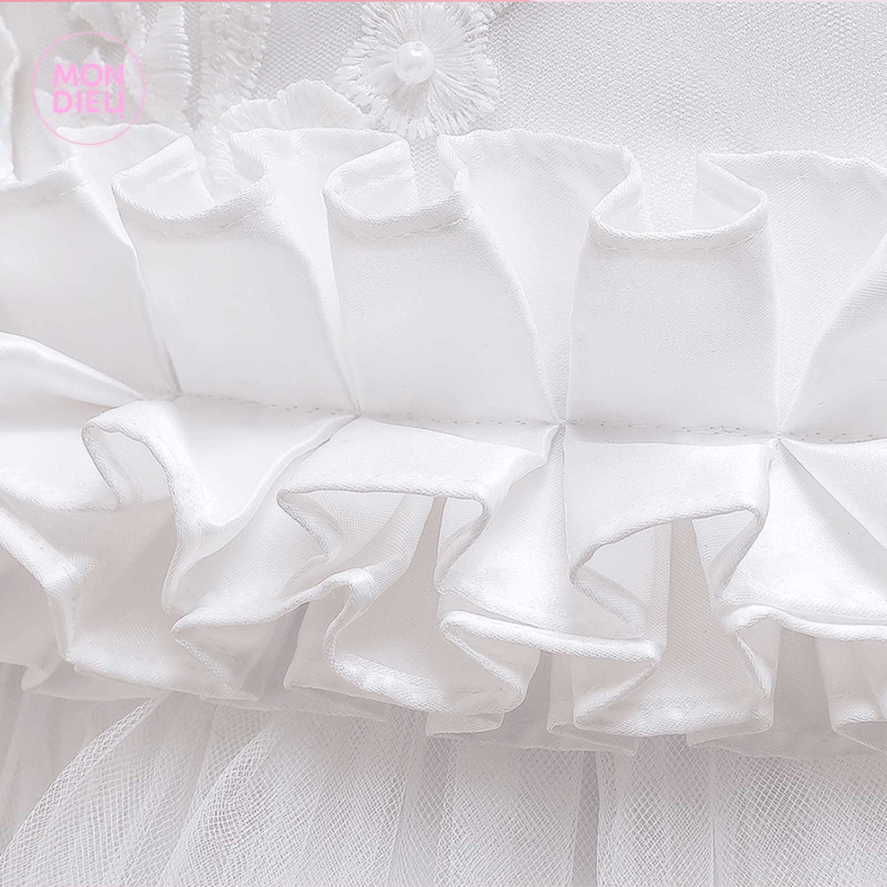 Vestido America color blanco para niñas Mon Dieu!