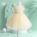 Vestido Charlotte color beige para niñas Mon Dieu!