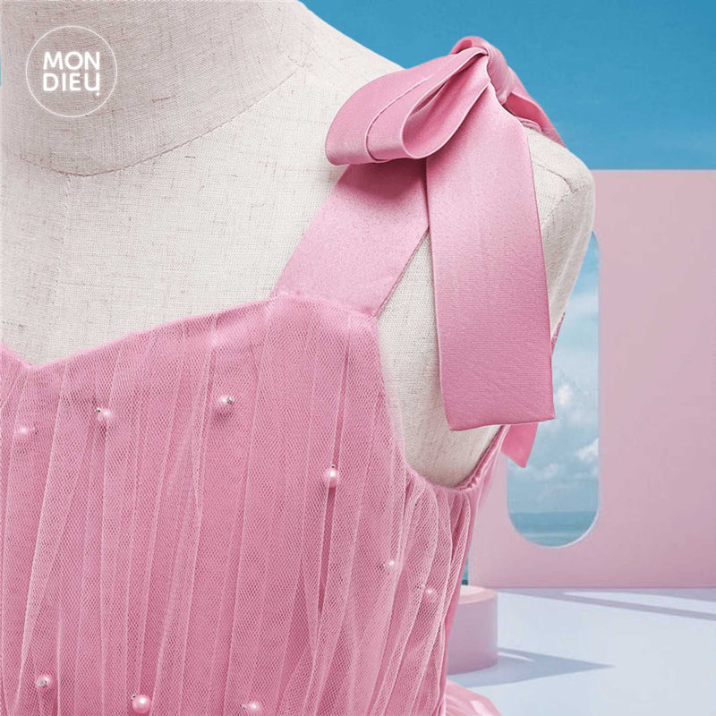 Vestido Charlotte color rosa para niñas Mon Dieu!
