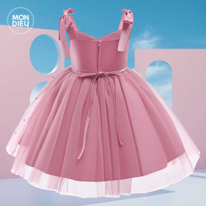 Vestido Charlotte color rosa para niñas Mon Dieu!