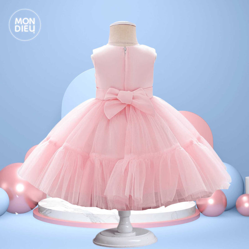 Vestido Chloe color rosa para niñas Mon Dieu!