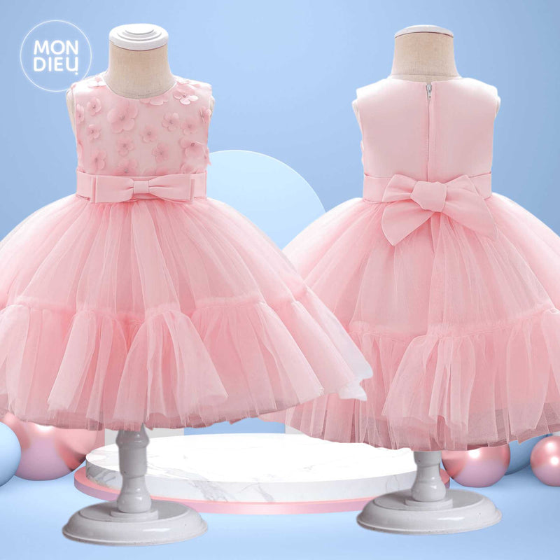 Vestido Chloe color rosa para niñas Mon Dieu!