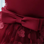 Vestido Chloe color tinto para niñas Mon Dieu!